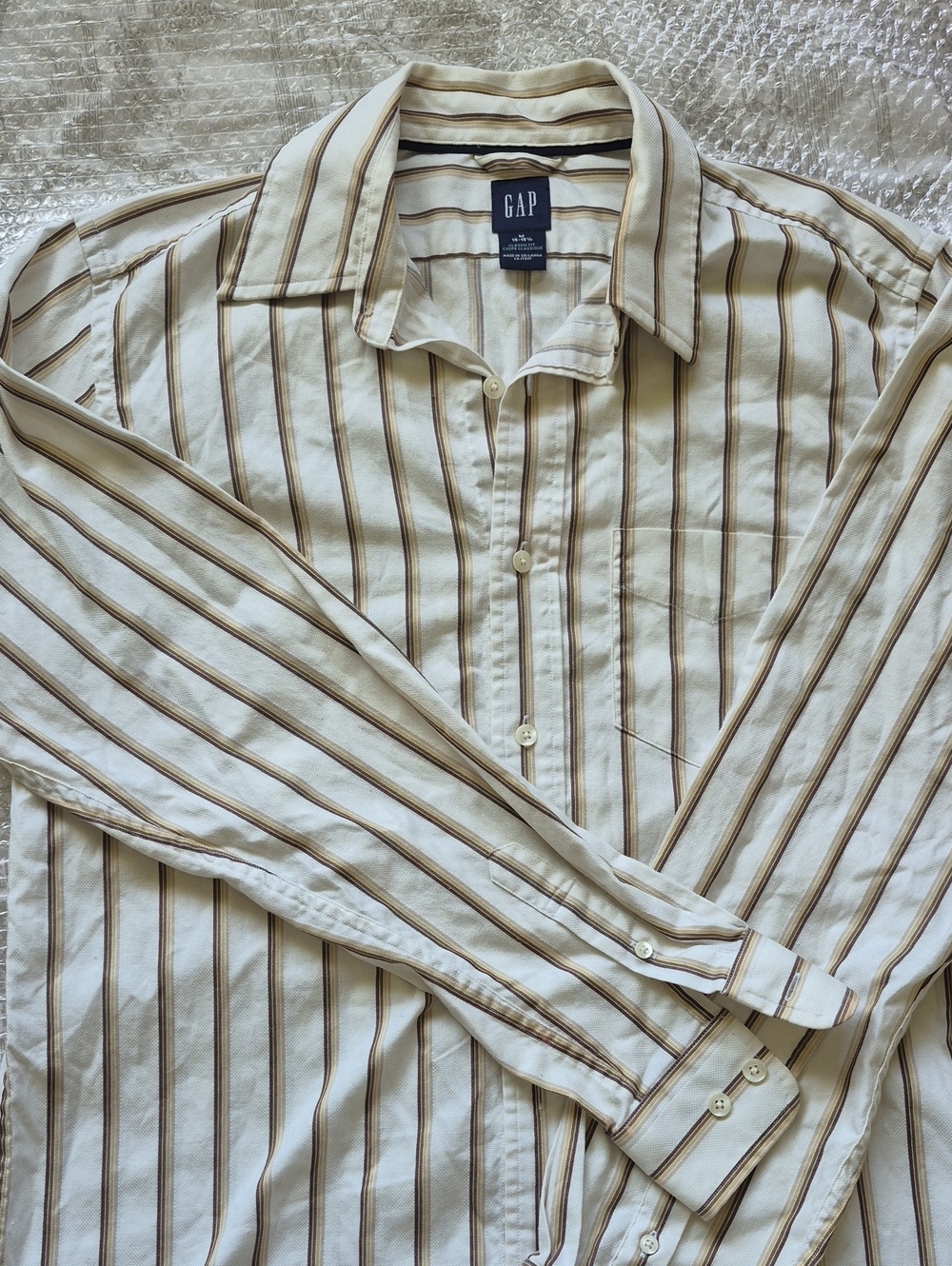 Vintage Gap Vertical Striped Button Western Style